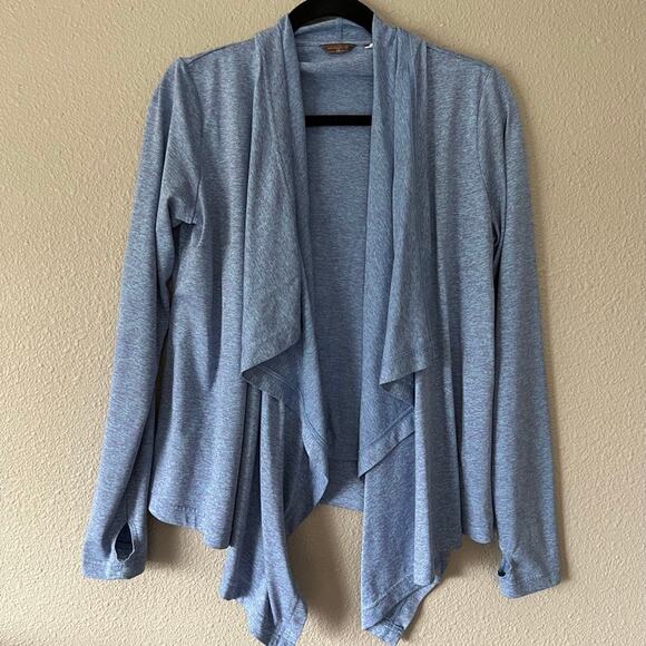 Merrell Sweaters - Merrell Open Drape Front Long Sleeve Cardigan Sweater Blue Purple Womens Small